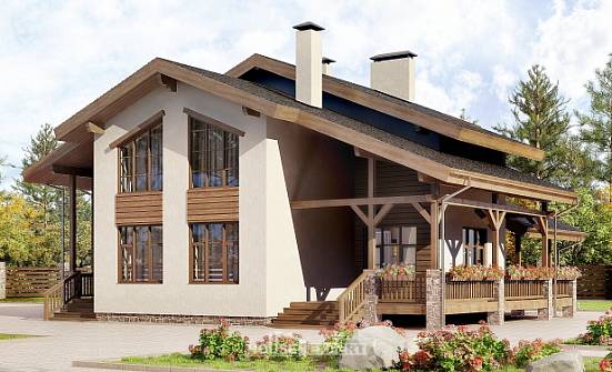 240-003-П Проект двухэтажного дома мансардный этаж, классический дом из кирпича Моршанск | Проекты домов от House Expert