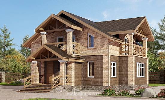 160-014-П Проект двухэтажного дома, доступный загородный дом из поризованных блоков Моршанск | Проекты домов от House Expert