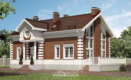 160-009-П Проект двухэтажного дома с мансардой, небольшой дом из блока Моршанск | Проекты домов от House Expert