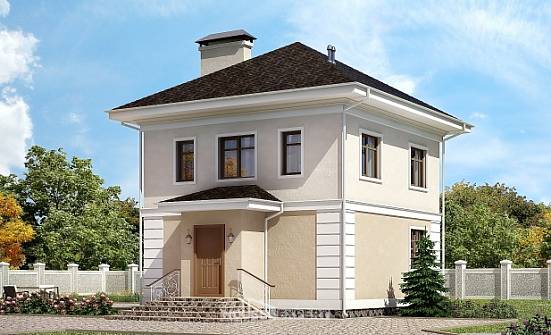 090-003-Л Проект двухэтажного дома, красивый дом из бризолита Тамбов | Проекты домов от House Expert