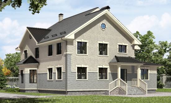 300-004-П Проект двухэтажного дома, современный коттедж из блока Мичуринск | Проекты домов от House Expert