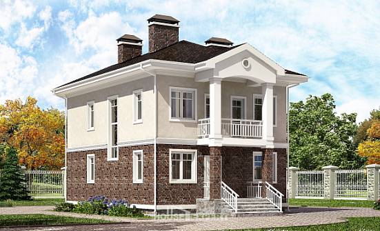 120-001-Л Проект трехэтажного дома, экономичный домик из поризованных блоков Тамбов | Проекты домов от House Expert