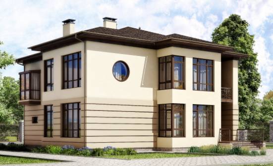 300-006-П Проект двухэтажного дома, гараж, современный домик из кирпича Моршанск | Проекты домов от House Expert