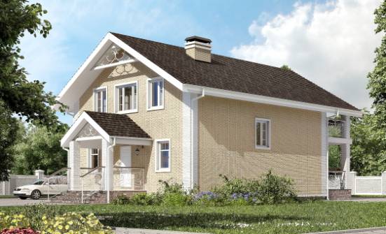 150-007-Л Проект двухэтажного дома с мансардным этажом, простой домик из арболита Тамбов | Проекты домов от House Expert