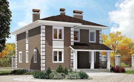 185-002-П Проект двухэтажного дома, экономичный загородный дом из пеноблока Мичуринск | Проекты домов от House Expert