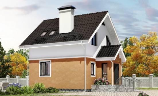 070-001-Л Проект двухэтажного дома с мансардным этажом, современный загородный дом из газобетона Моршанск | Проекты домов от House Expert