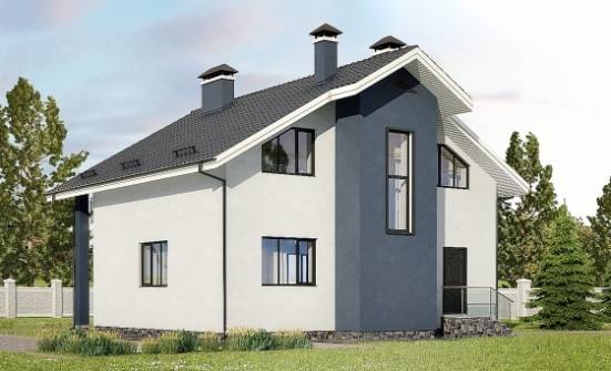150-005-П Проект двухэтажного дома с мансардой, бюджетный дом из твинблока Мичуринск | Проекты домов от House Expert