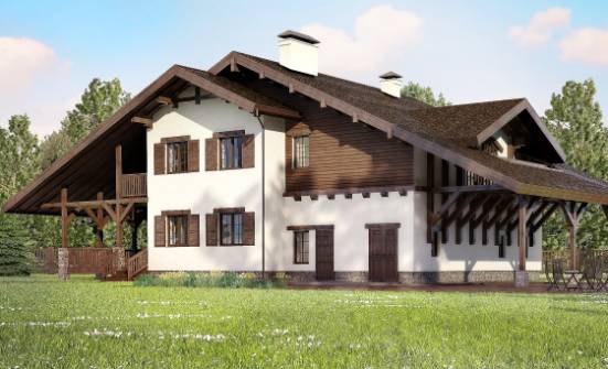 320-001-П Проект двухэтажного дома с мансардой и гаражом, просторный домик из кирпича Моршанск | Проекты домов от House Expert