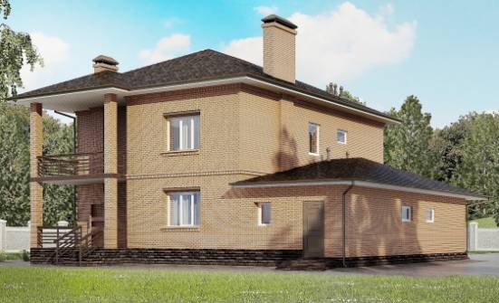 245-003-Л Проект двухэтажного дома и гаражом, уютный коттедж из кирпича Тамбов | Проекты домов от House Expert