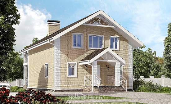 150-007-Л Проект двухэтажного дома с мансардным этажом, простой домик из арболита Тамбов | Проекты домов от House Expert