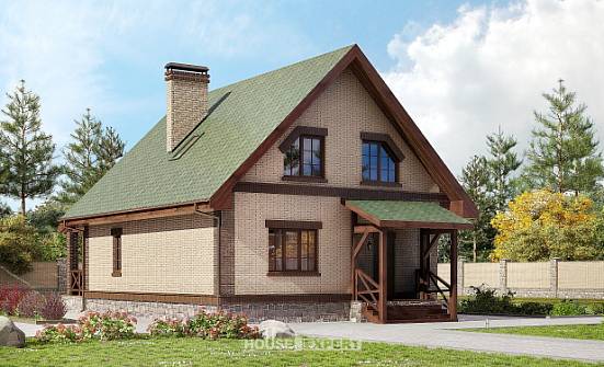 160-011-П Проект двухэтажного дома мансардой, классический домик из твинблока Моршанск | Проекты домов от House Expert