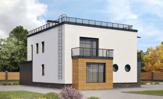 260-002-П Проект двухэтажного дома и гаражом, классический дом из арболита Тамбов | Проекты домов от House Expert