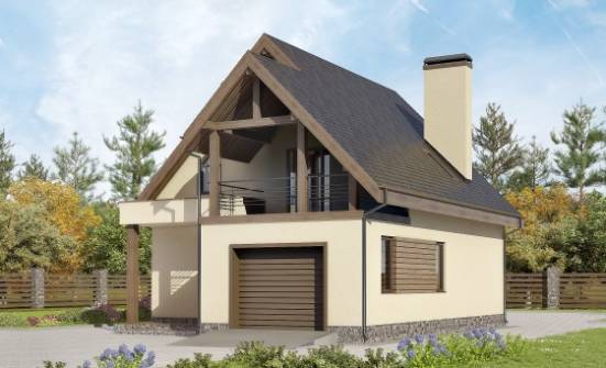 120-005-Л Проект двухэтажного дома с мансардой, гараж, современный дом из пеноблока Тамбов | Проекты домов от House Expert