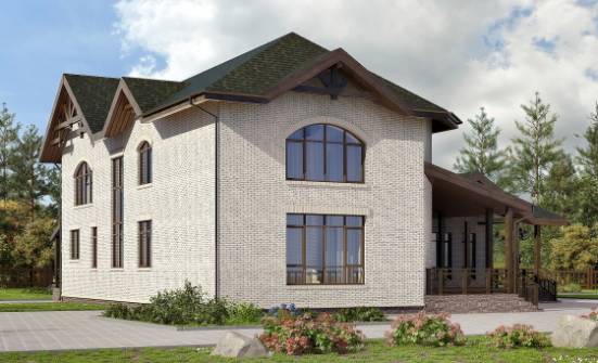 340-004-Л Проект двухэтажного дома, огромный домик из газосиликатных блоков Моршанск | Проекты домов от House Expert