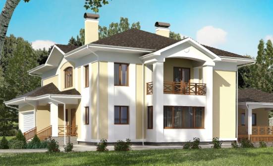 375-002-Л Проект двухэтажного дома, гараж, огромный загородный дом из кирпича Мичуринск | Проекты домов от House Expert