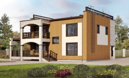 150-010-Л Проект двухэтажного дома, компактный загородный дом из кирпича Моршанск | Проекты домов от House Expert