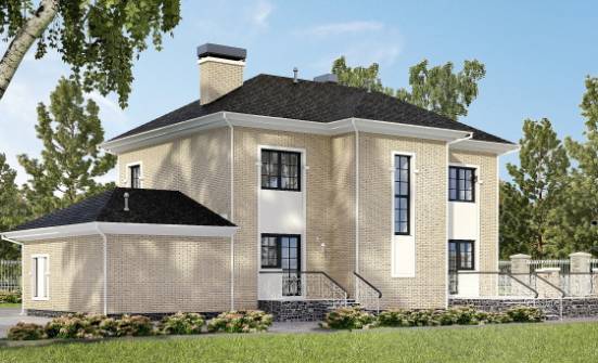 180-006-П Проект двухэтажного дома, гараж, красивый загородный дом из кирпича Тамбов | Проекты домов от House Expert