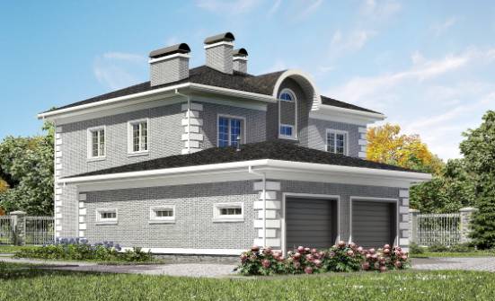 245-004-Л Проект двухэтажного дома и гаражом, уютный коттедж из кирпича Тамбов | Проекты домов от House Expert