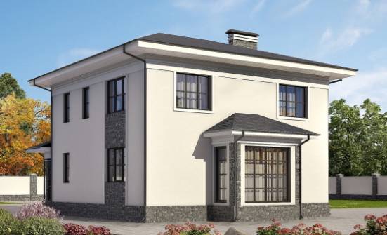 155-011-П Проект двухэтажного дома, недорогой дом из поризованных блоков Моршанск | Проекты домов от House Expert