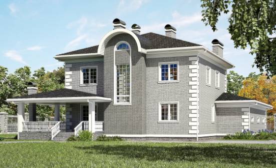245-004-Л Проект двухэтажного дома и гаражом, уютный коттедж из кирпича Тамбов | Проекты домов от House Expert