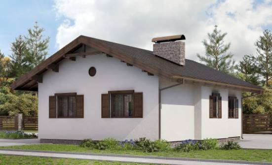 090-002-П Проект одноэтажного дома, современный загородный дом из кирпича Моршанск | Проекты домов от House Expert