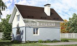 095-002-П Проект двухэтажного дома мансардой, красивый домик из блока, Тамбов