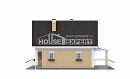 130-004-П Проект двухэтажного дома с мансардным этажом, красивый домик из поризованных блоков Мичуринск, House Expert