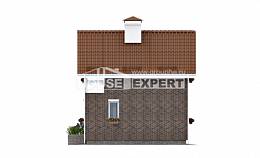 045-001-Л Проект двухэтажного дома мансардный этаж, недорогой домик из твинблока Моршанск, House Expert