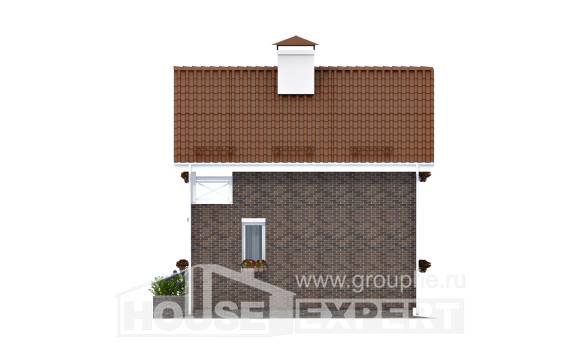 045-001-Л Проект двухэтажного дома мансардный этаж, недорогой домик из твинблока Моршанск, House Expert
