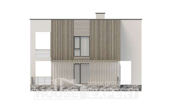 150-017-П Проект двухэтажного дома, современный домик из поризованных блоков, Тамбов