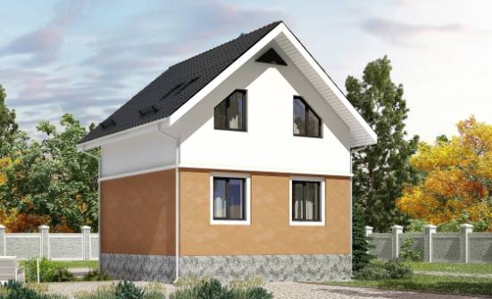 100-005-Л Проект трехэтажного дома с мансардой, бюджетный дом из блока Мичуринск | Проекты домов от House Expert