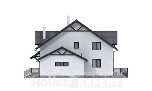 290-003-П Проект двухэтажного дома мансардой, уютный коттедж из блока Тамбов, House Expert