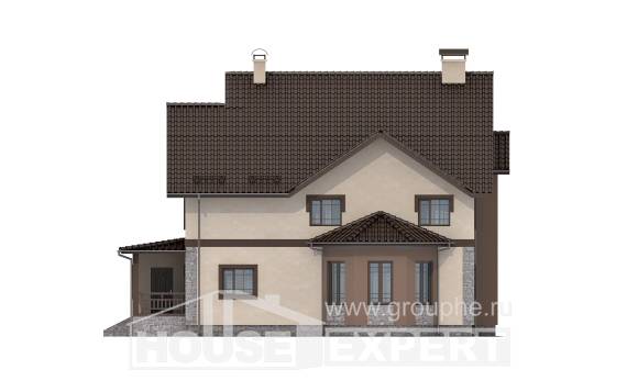 265-003-Л Проект двухэтажного дома, просторный домик из теплоблока, Моршанск