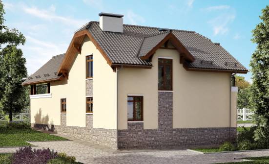 255-003-П Проект трехэтажного дома с мансардным этажом и гаражом, просторный домик из пеноблока Мичуринск | Проекты домов от House Expert