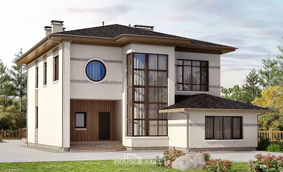 345-001-П Проект двухэтажного дома, уютный дом из поризованных блоков Тамбов | Проекты домов от House Expert