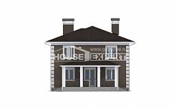 185-002-П Проект двухэтажного дома, бюджетный коттедж из твинблока Моршанск, House Expert
