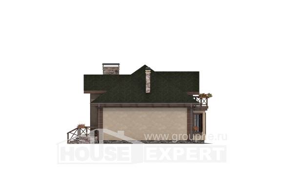 180-010-П Проект двухэтажного дома с мансардным этажом и гаражом, классический коттедж из поризованных блоков Моршанск, House Expert