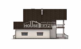 200-003-П Проект двухэтажного дома и гаражом, средний коттедж из керамзитобетонных блоков, Моршанск