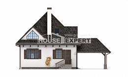 110-002-Л Проект двухэтажного дома мансардой и гаражом, классический дом из газосиликатных блоков Тамбов, House Expert