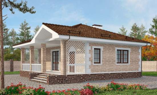 065-002-П Проект бани из кирпича Моршанск | Проекты одноэтажных домов от House Expert
