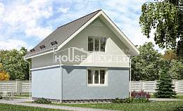095-002-П Проект двухэтажного дома с мансардным этажом, современный домик из твинблока, Моршанск
