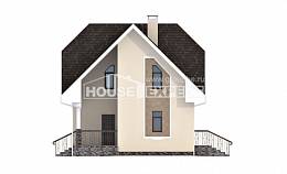 125-001-Л Проект двухэтажного дома мансардой, красивый загородный дом из арболита Мичуринск, House Expert