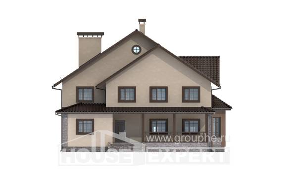 265-003-Л Проект двухэтажного дома, современный домик из поризованных блоков, Тамбов