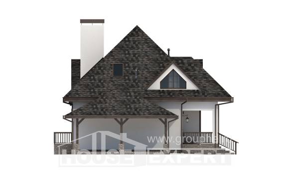 110-002-Л Проект двухэтажного дома с мансардой, гараж, современный домик из керамзитобетонных блоков Мичуринск, House Expert