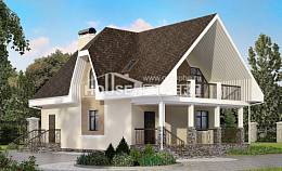 125-001-Л Проект двухэтажного дома с мансардой, доступный домик из поризованных блоков Мичуринск, House Expert