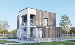 150-017-П Проект двухэтажного дома, простой коттедж из керамзитобетонных блоков, Моршанск