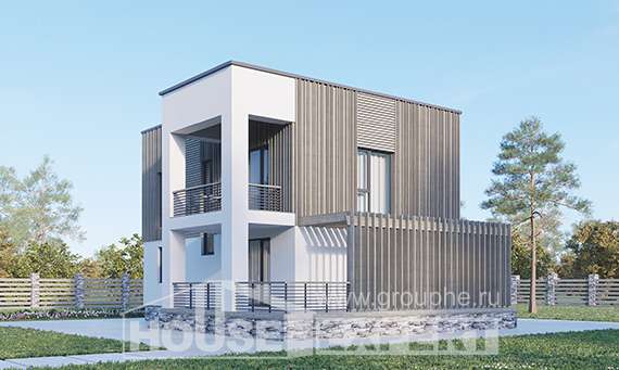 150-017-П Проект двухэтажного дома, простой коттедж из керамзитобетонных блоков, Моршанск