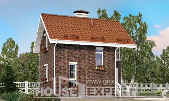 045-001-Л Проект двухэтажного дома с мансардным этажом, скромный дом из керамзитобетонных блоков Тамбов, House Expert