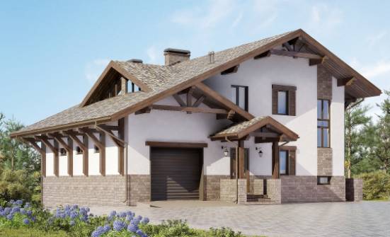 305-002-П Проект трехэтажного дома с мансардой, большой домик из кирпича Мичуринск | Проекты домов от House Expert