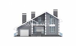 190-006-Л Проект двухэтажного дома мансардой, гараж, красивый домик из газобетона Мичуринск, House Expert